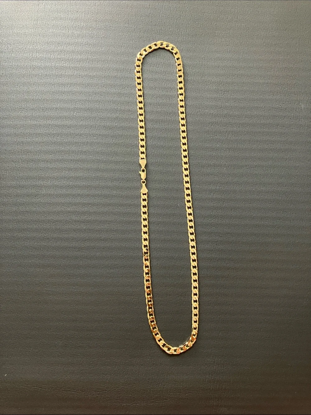 14k Yellow Gold Bonded Curb Chain Necklace 24”